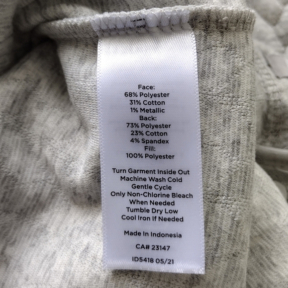 NWT Talbots Petite Metallic Pullover Long Sleeve Boat Neck Quilted Sweater Sz Mp - Picture 14 of 15